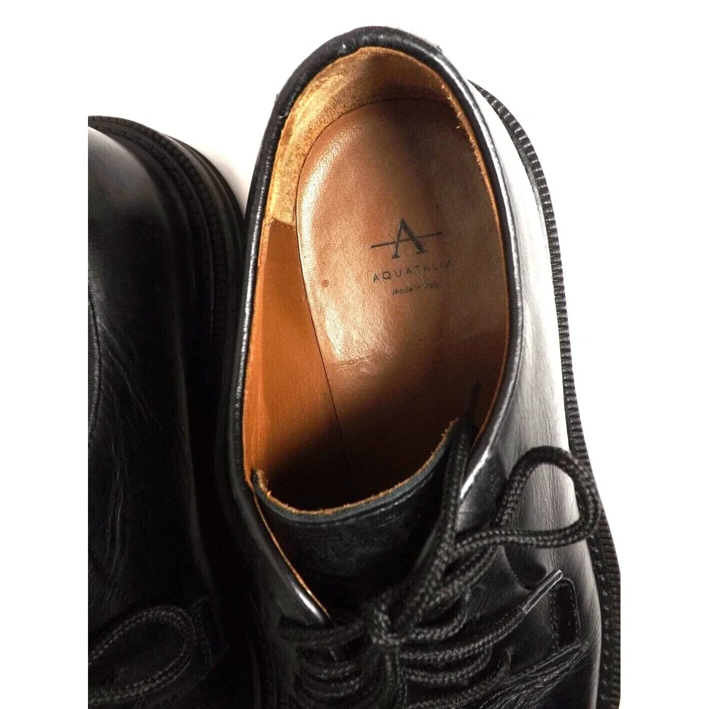 Aquatalia Made in Italy Black Leather Oxford # 449669 - Men's size 9 M